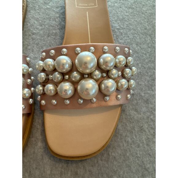 NWOT Dolce Vita Gabi Pearl Slides - size 6.5 - Picture 6 of 7